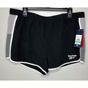 Reebok Relaxed Short XL Black &amp; Gray Polyester Athletic Shorts